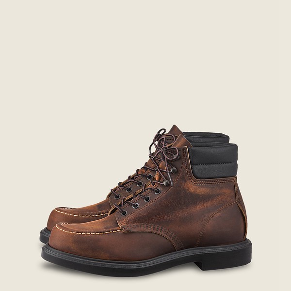 Red Wing Heritage Boots Mens Dark Brown - Classic Supersole - 6-inchr Rough & Tough Leather - 091386